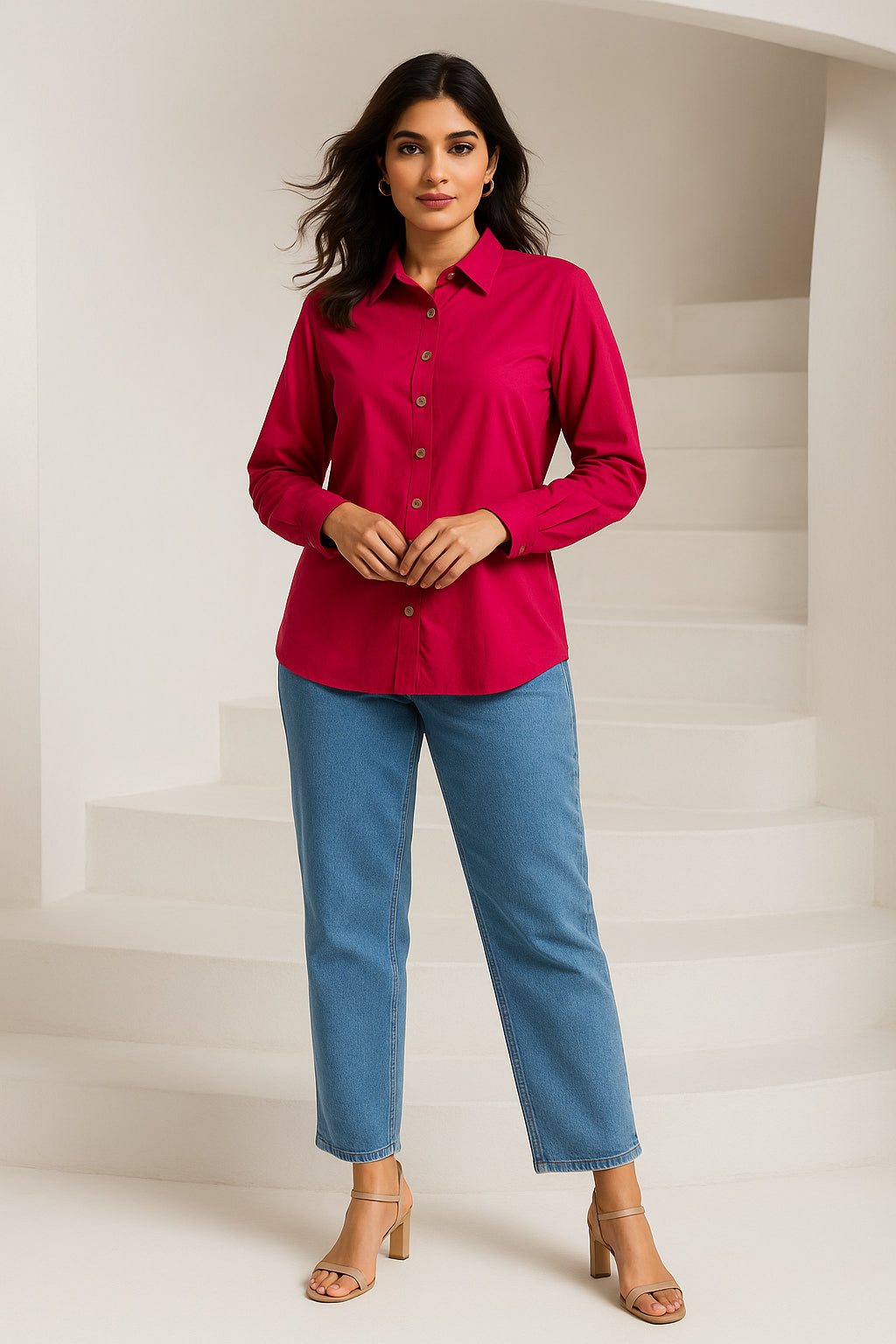 Rani Pink Cotton shirt