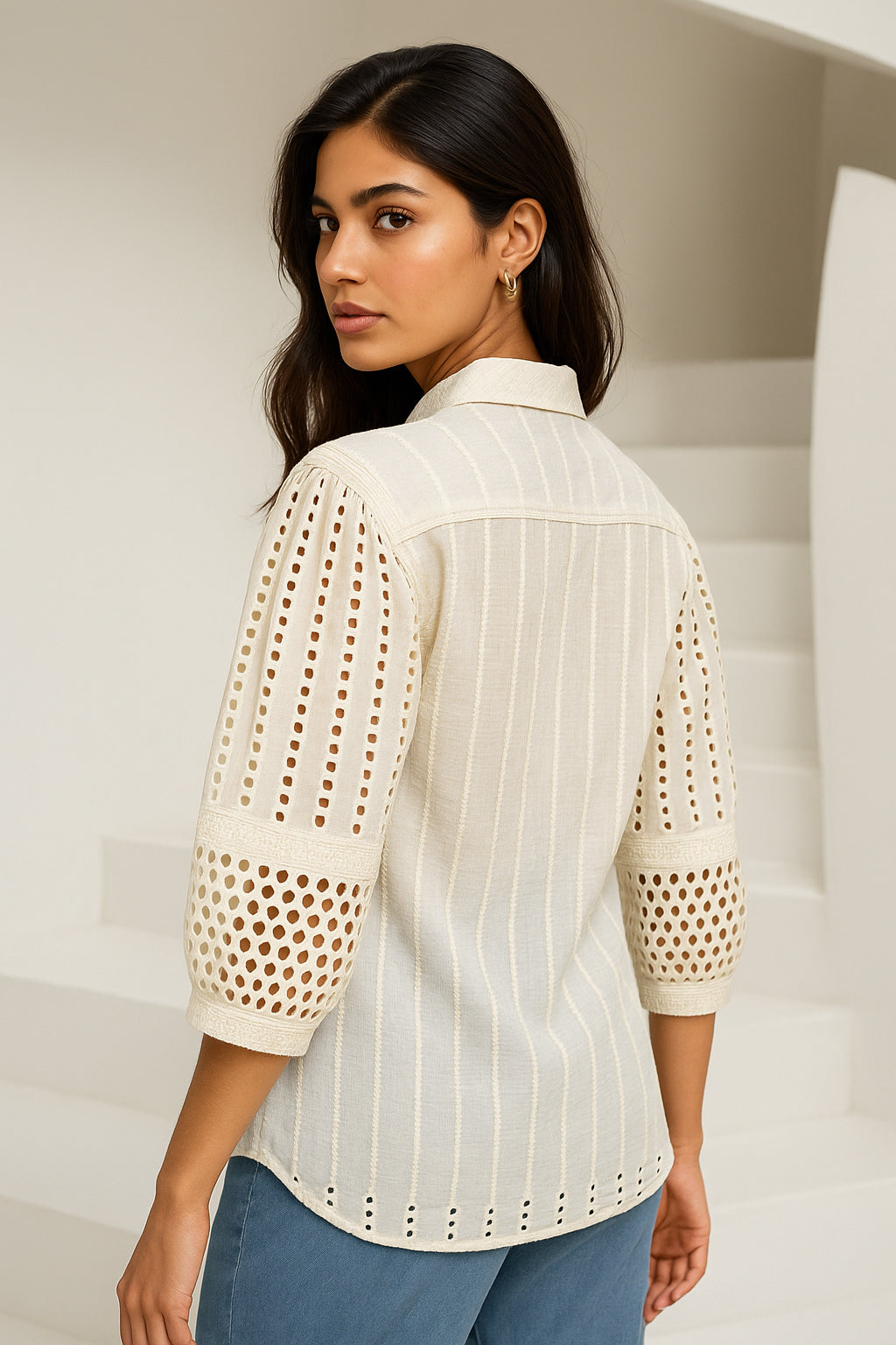 Off-White chiffli Cotton shirt