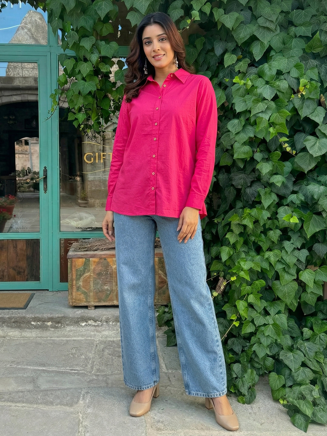 Rani Pink Cotton shirt