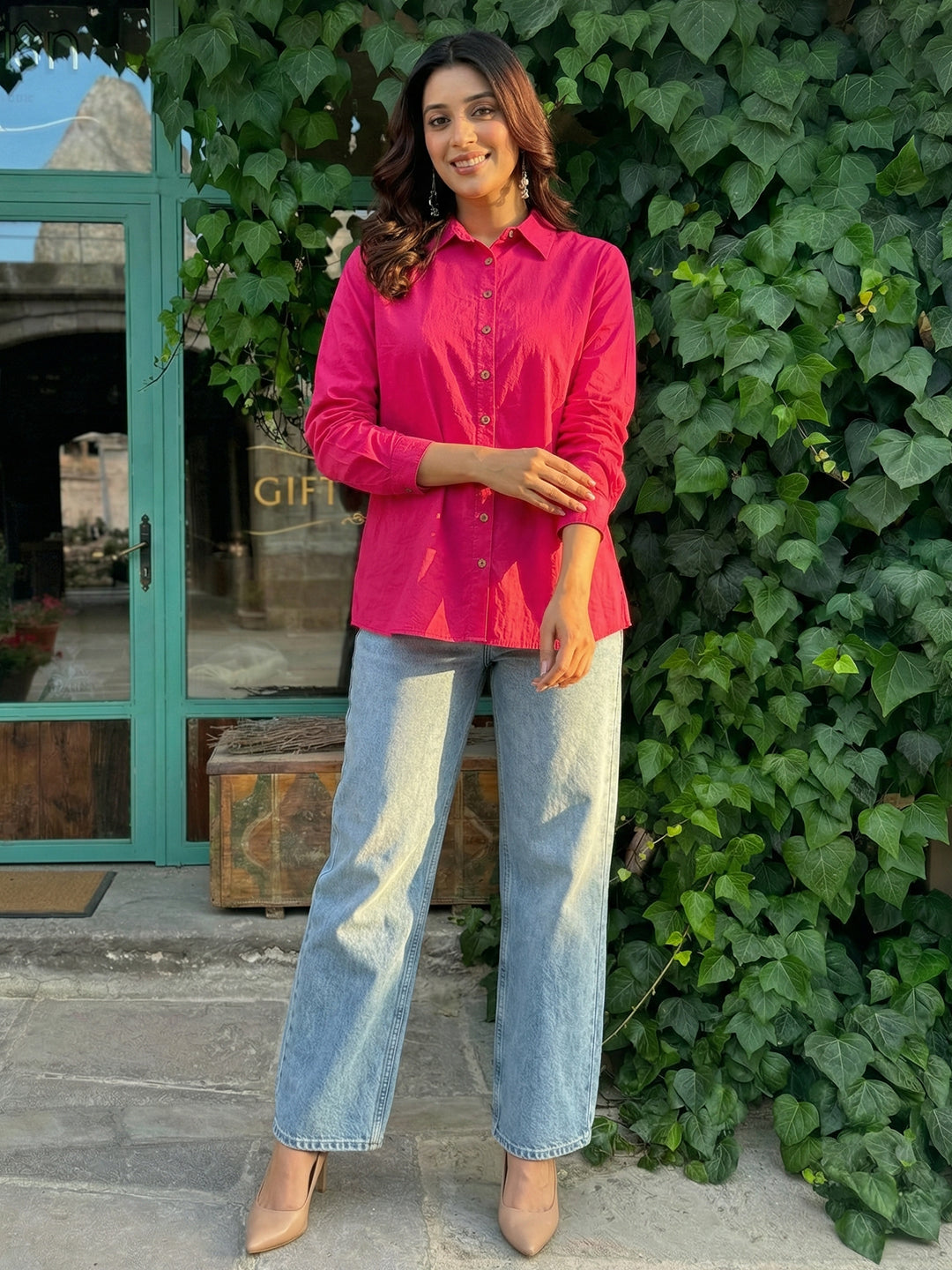 Rani Pink Cotton shirt
